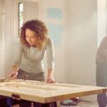 family doing home renovations