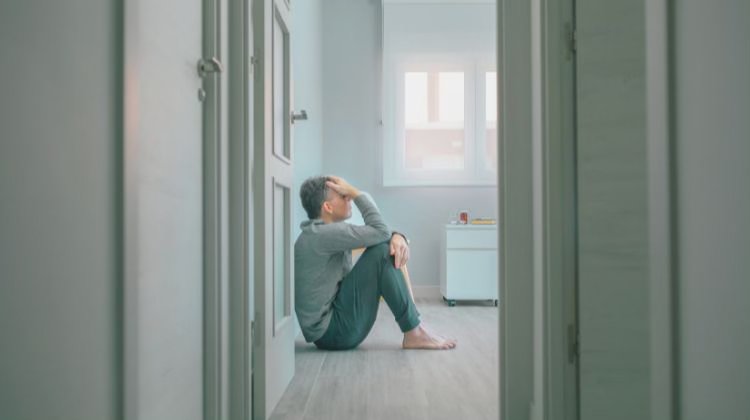 man struggling with mental health