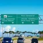 Cape Canaveral highway sign