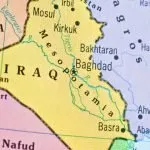 Iraq on a map