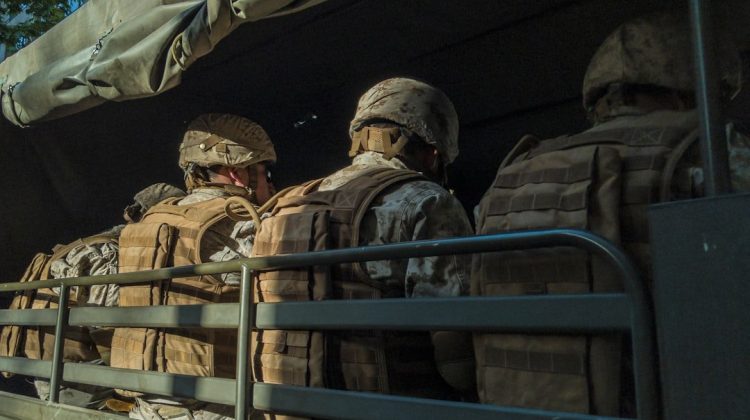 soldiers in truck
