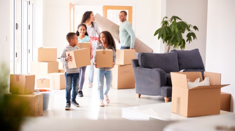 family moving into home PCS Move